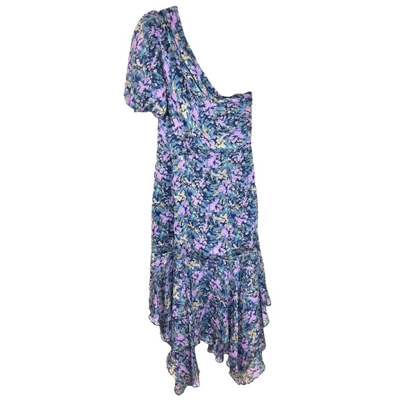 ASTR the Label - Women’s ‘Santorini’ Floral Maxi Dress Asymmetric, Purple Small - Picture 12 of 12